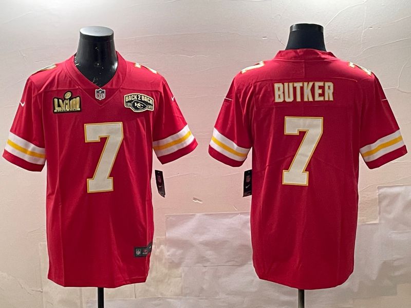Men Kansas City Chiefs #7 Butker Red Second generations 2025 Nike Limited NFL Jersey style 2->kansas city chiefs->NFL Jersey